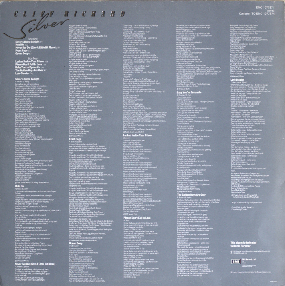 Cliff Richard – Silver Vinyl LP