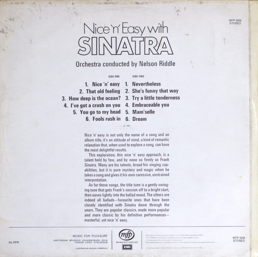 Frank Sinatra – Nice 'N' Easy With Sinatra Vinyl LP