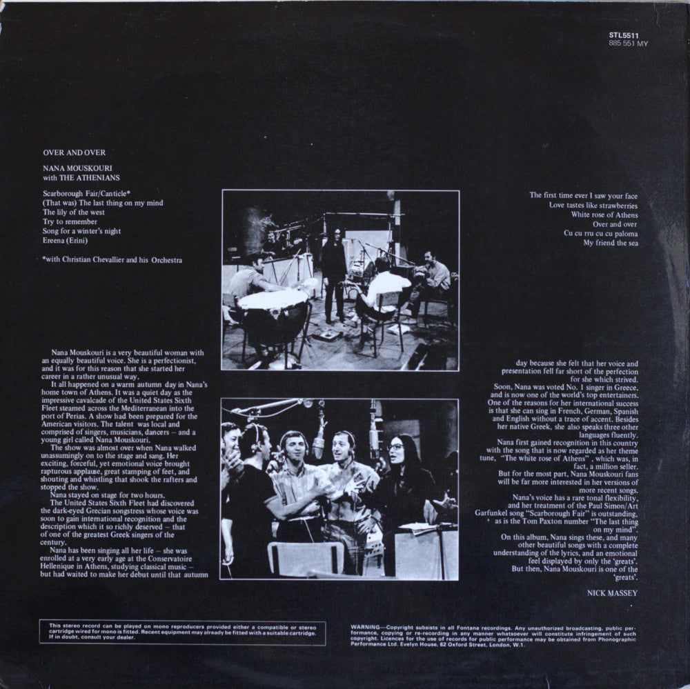Nana Mouskouri with The Athenians – Over & Over Vinyl LP