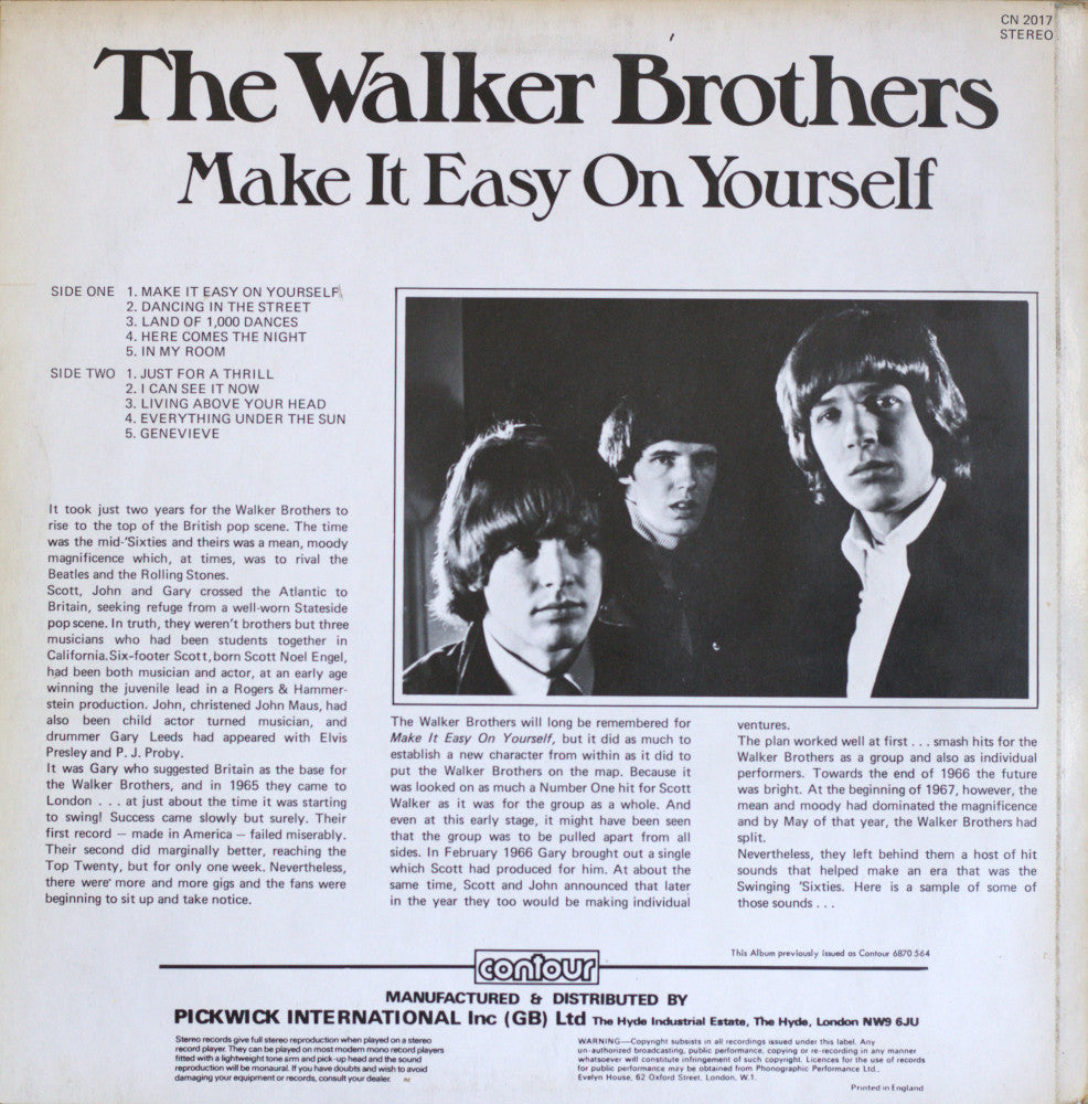 The Walker Brothers – Make It Easy On Yourself Vinyl LP
