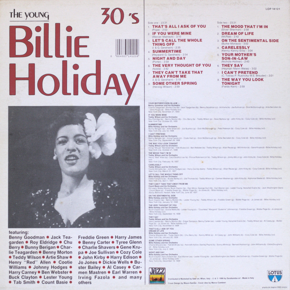 Billie Holiday – The Young Billie Holiday (30's) Vinyl LP