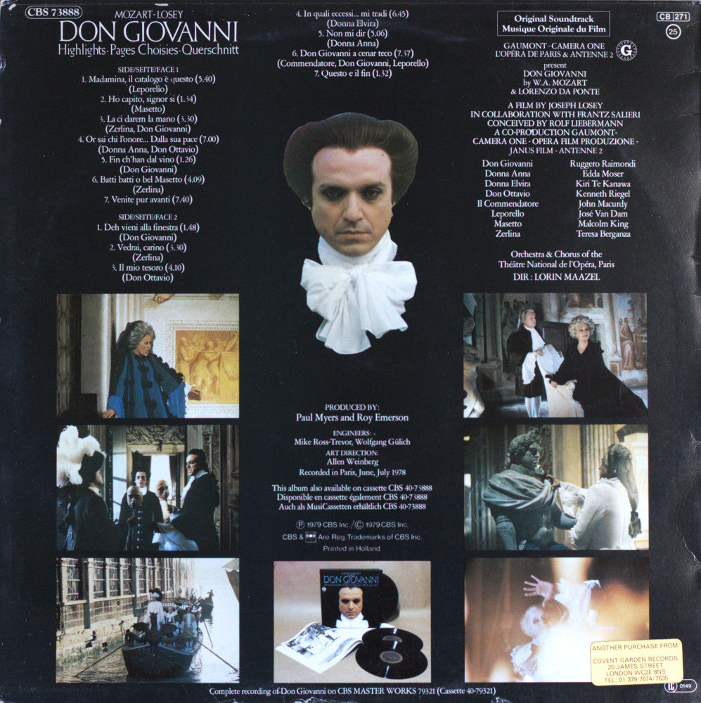 Mozart – Don Giovanni Highlights Vinyl LP