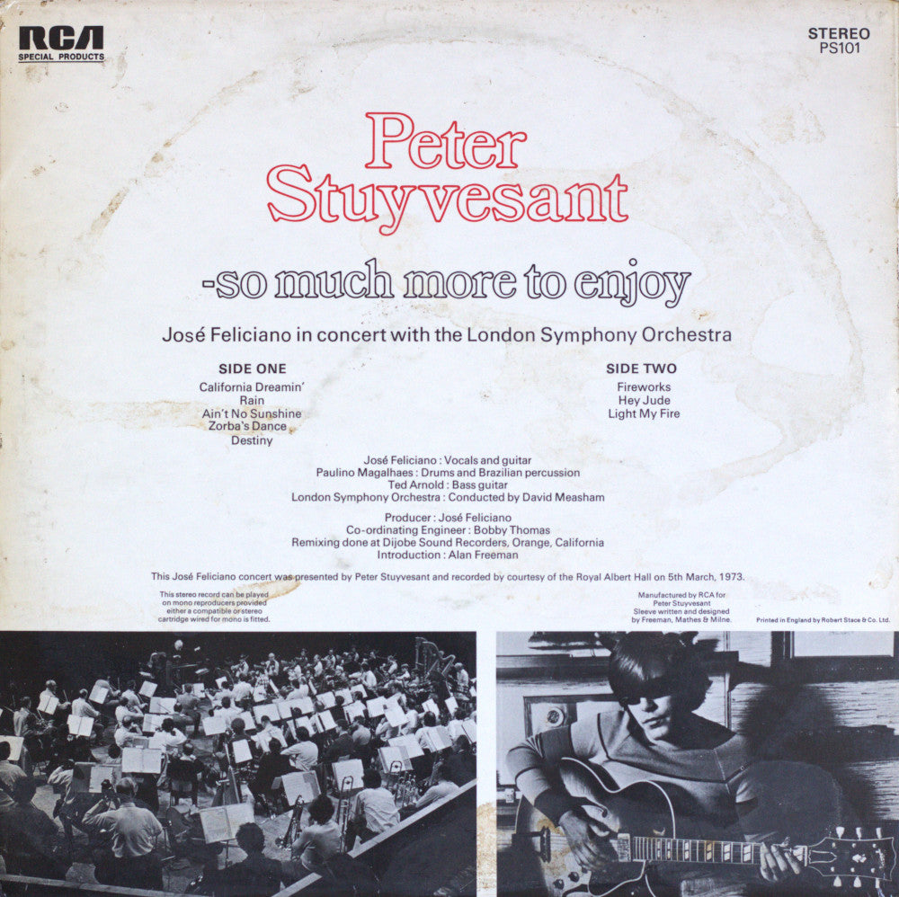 José Feliciano – Live From The Royal Albert Hall with London Symphony Orchestra Vinyl LP