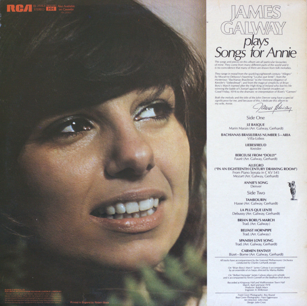 James Galway – Songs For Annie Vinyl LP