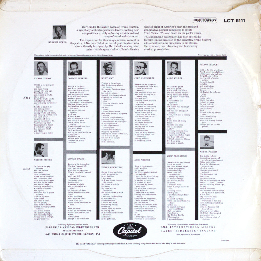 Frank Sinatra – Tone Poems Of Color Vinyl LP