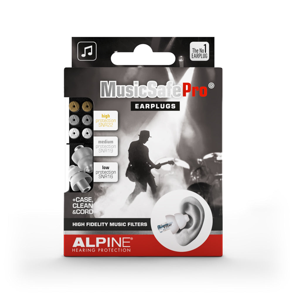 Alpine MusicSafe Pro Professional Earplugs for Musicians & DJs - Transparent