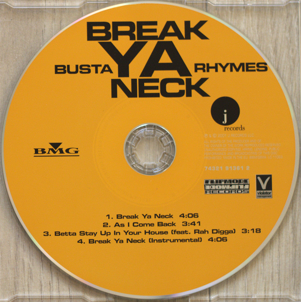 Busta Rhymes hit single Break Ya Neck cd