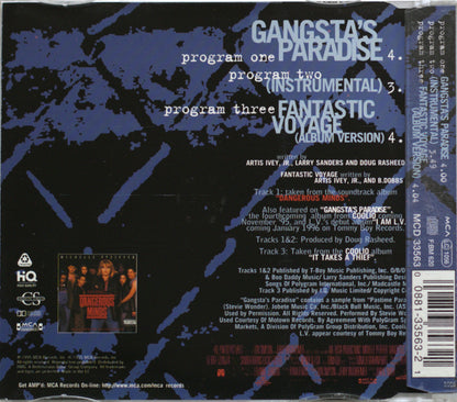 Coolio featuring L.V. – Gangsta's Paradise CD Single Back Cover