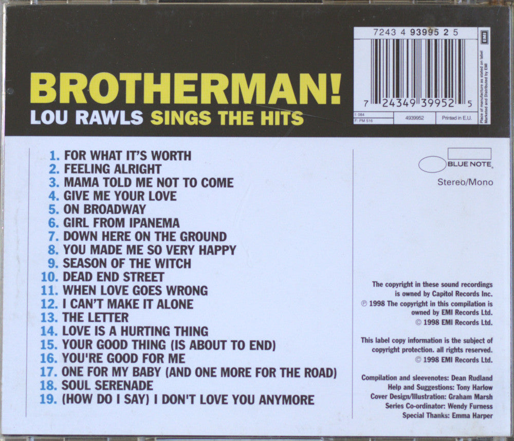 Lou Rawls - Brotherman! Lou Rawls Sings The Hits CD