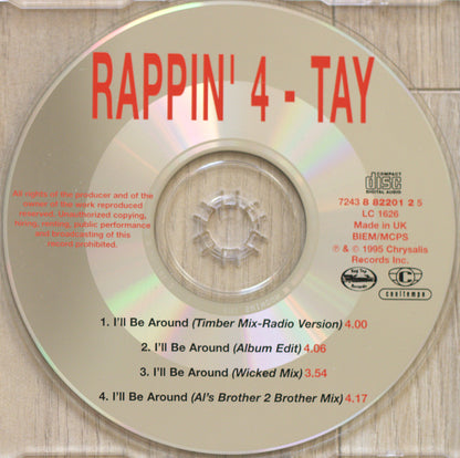 Rappin' 4-Tay featuring The Spinners - I'll Be Around CD Single